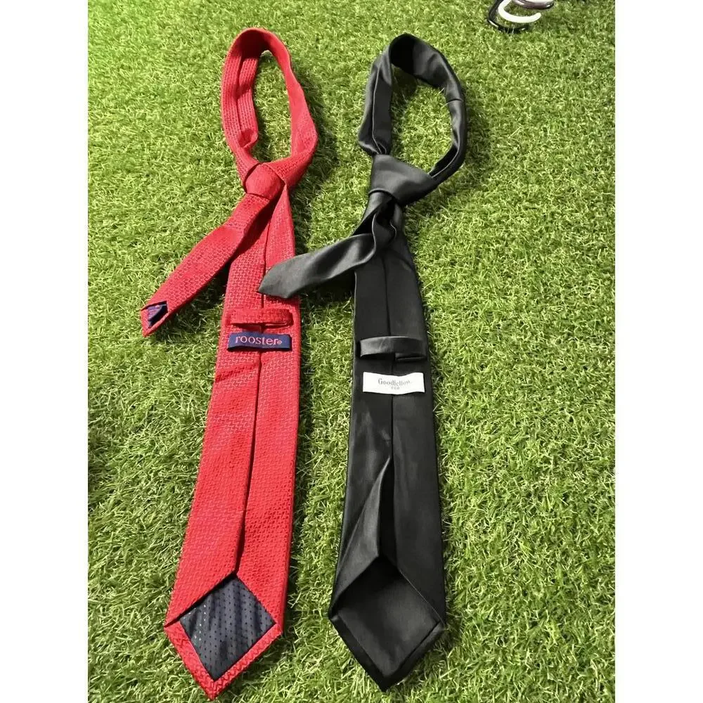 Set of Two Men's Ties - Red Rooster &‎ Black Goodfellow